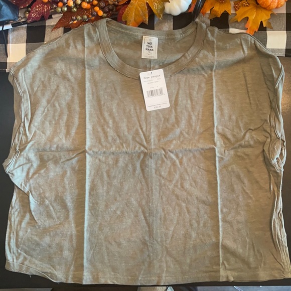 Free People Tops - Free People You Rock Tee- Washed Army Size Small